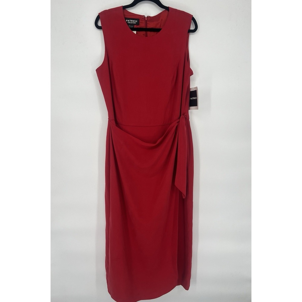 Patrick‎ Collection Women's Red Silk Maxi Dress Vintage Size 16